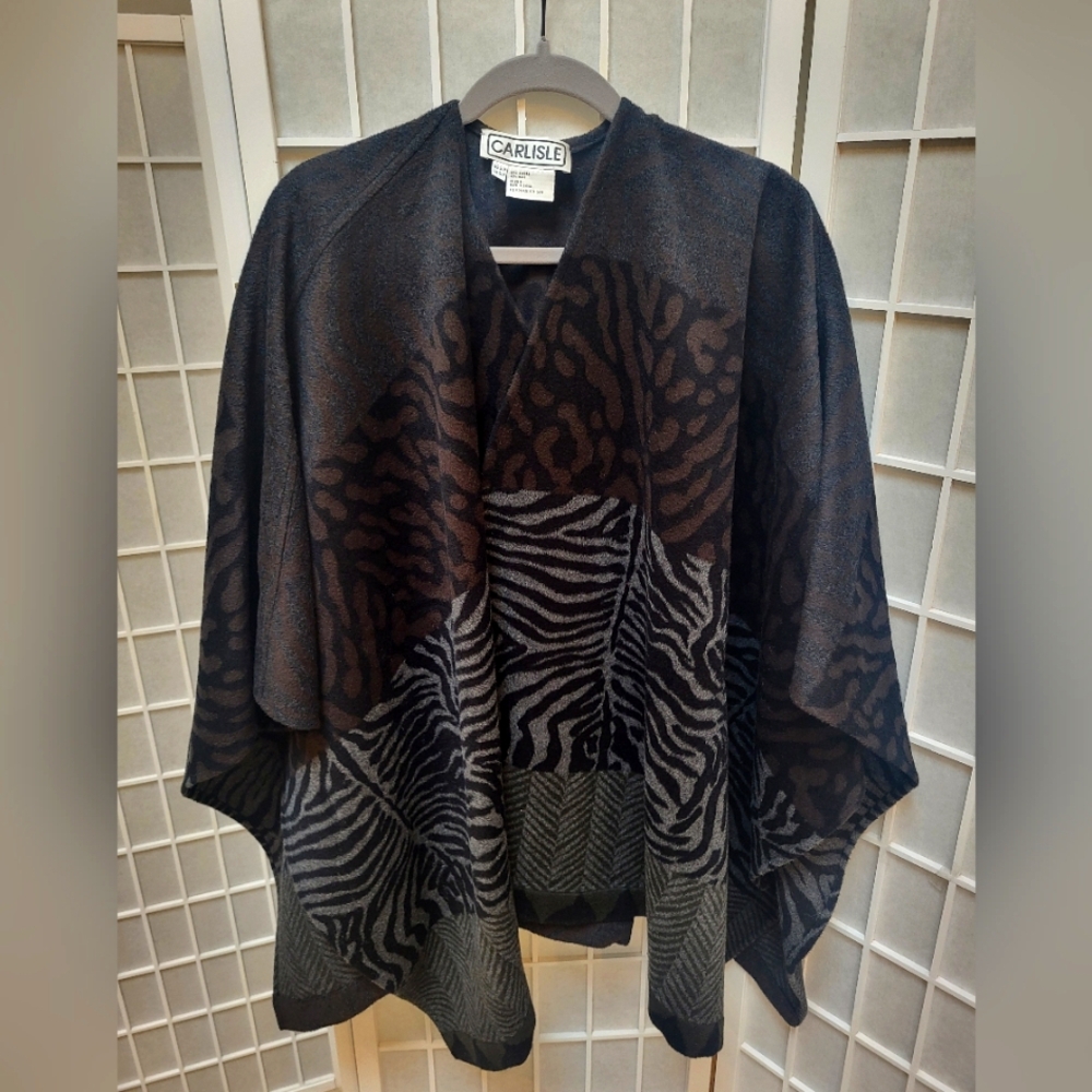 Carlisle Multi-Color, Angora & Wool Wrap, sz S/M. Is a weighty, beautiful piece.